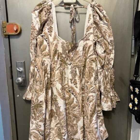 Pilcro Square-Neck Corduroy Babydoll Mini Dress - NWOT - Picture 6 of 16